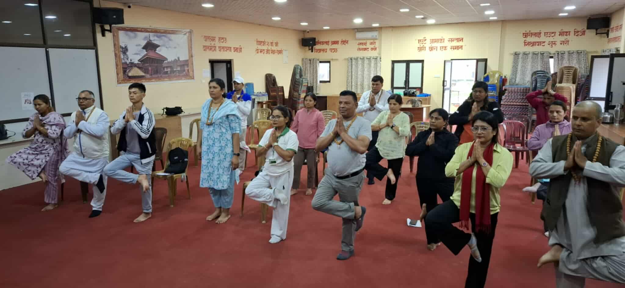 विद्यालय योग शिक्षा कार्यक्रम लागु गर्ने पहिलो नगरपालिका चाँगु बन्दै