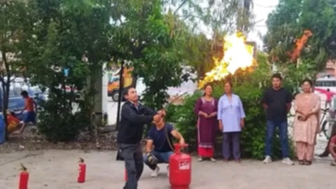 विद्यालयस्तरीय आगलागी सम्बन्धी विपद व्यवस्थापन तालिम सम्पन्न