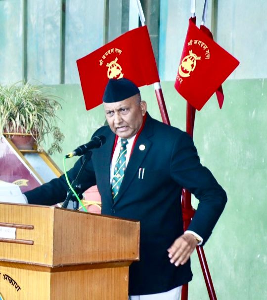 नेपाली सेनाको मूलमन्त्र - "राष्ट्रिय हित सर्वप्रथम, मानव सुरक्षा सधैँ"