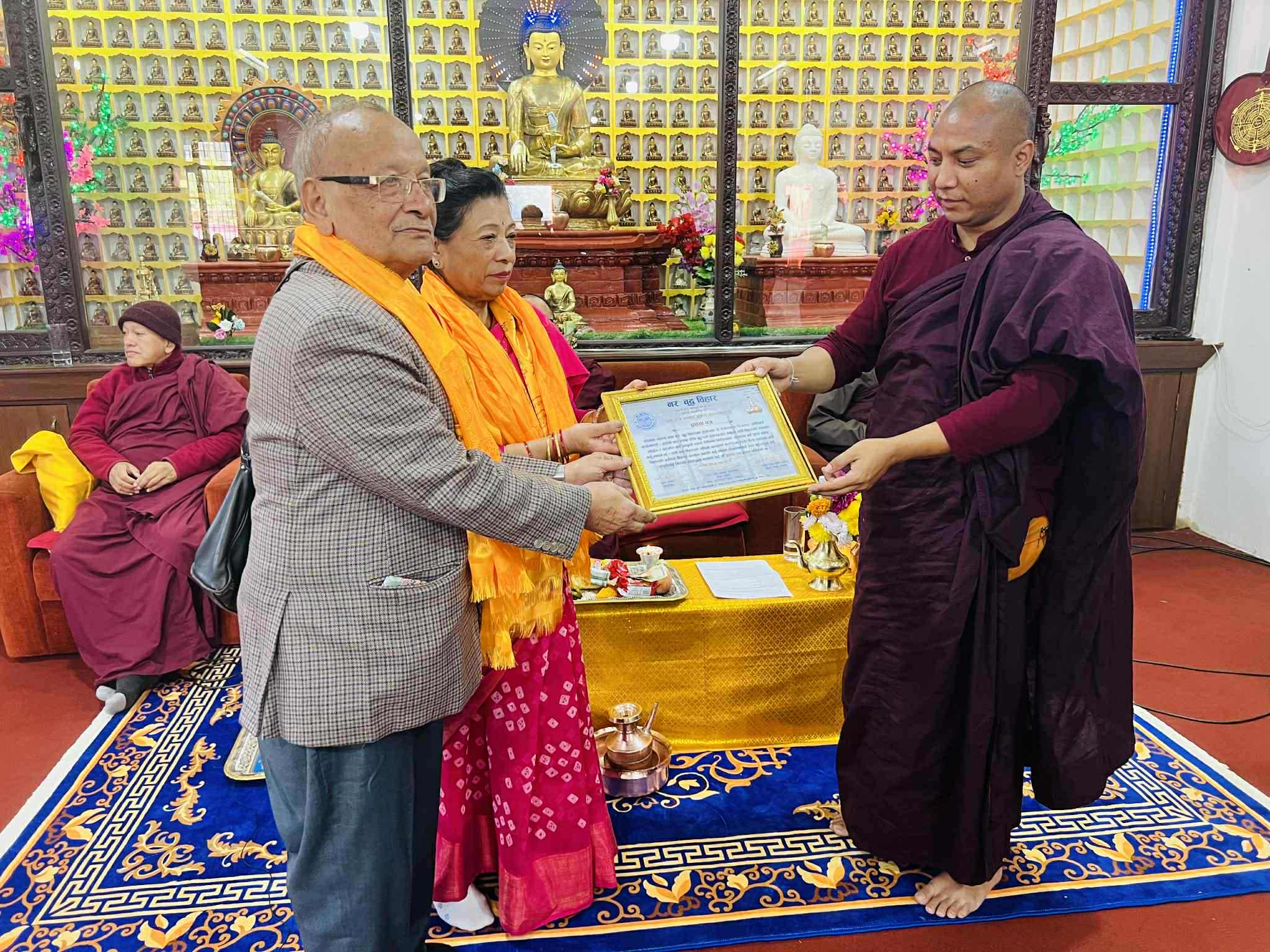 समाजसेवी चित्रकारद्वारा चैत्य निर्माण