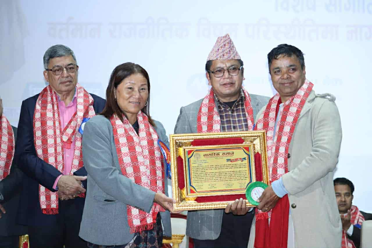 सञ्चारकर्मी तथा सामाजिक अभियन्ता राजन थापालाई ‘विशेष नागरिक सम्मान–२०८२’