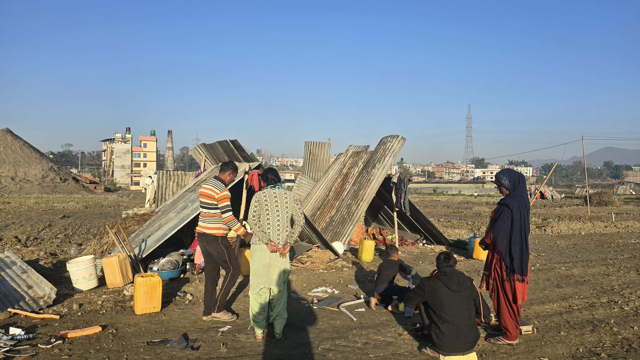 Indian Laborers Arrive in Bhaktapur for Brick-Molding Work