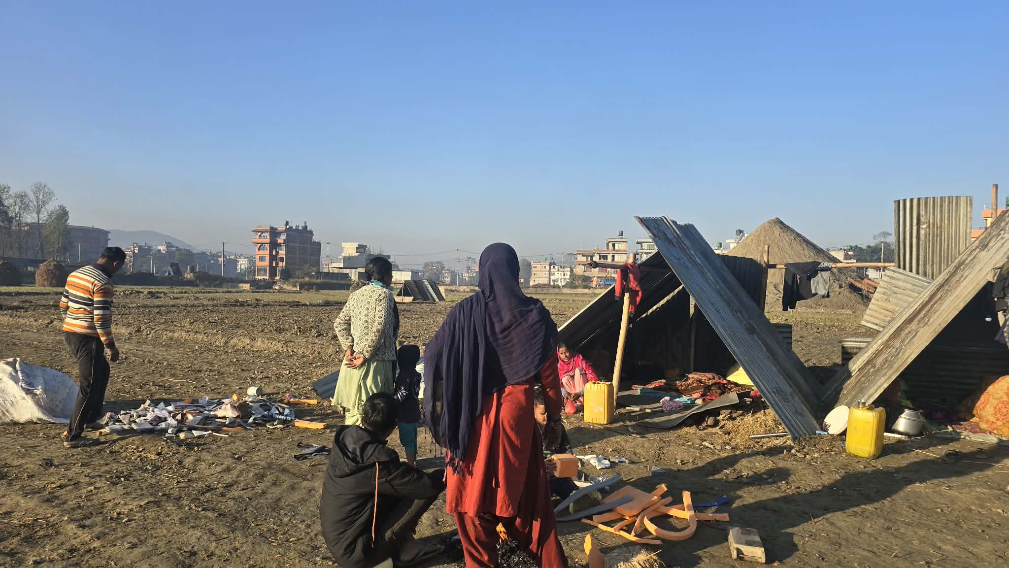 Indian Laborers Arrive in Bhaktapur for Brick-Molding Work