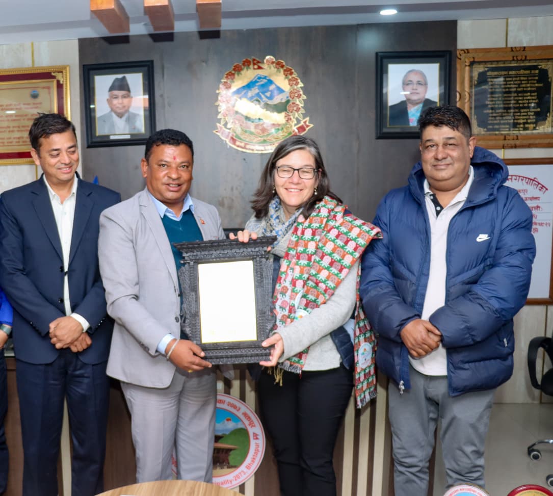 स्वीस रेडक्रसकी स्वास्थ्य बुढ्यौली सल्लाहकार चाँगु नपा भ्रमणमा 