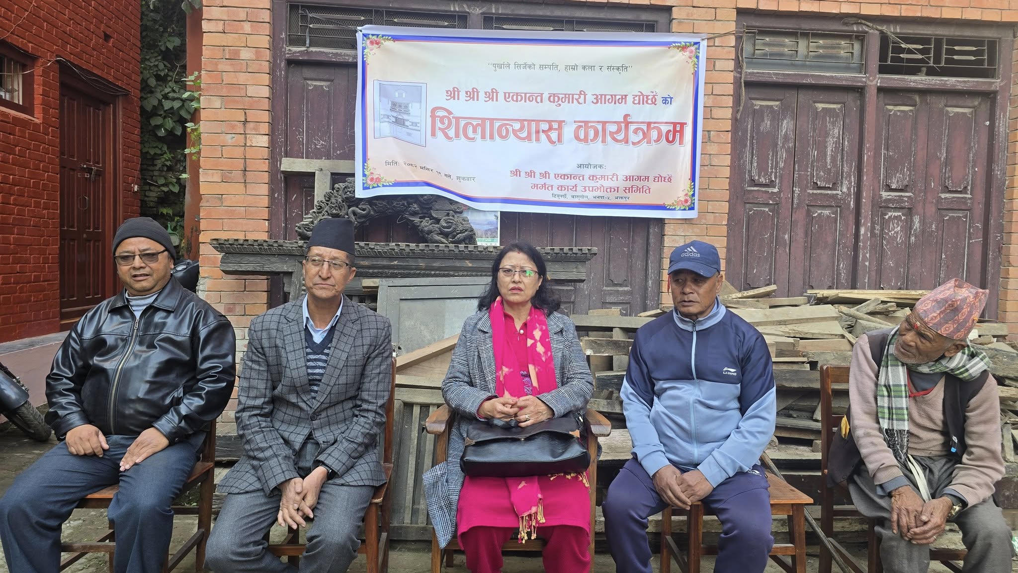 टिबुक्छेंको कुमारी द्योछेंको पुननिर्माण सुरुः इटा, माटो, काठको प्रयोग गरी पुरानै शैलिमा बनाइने 