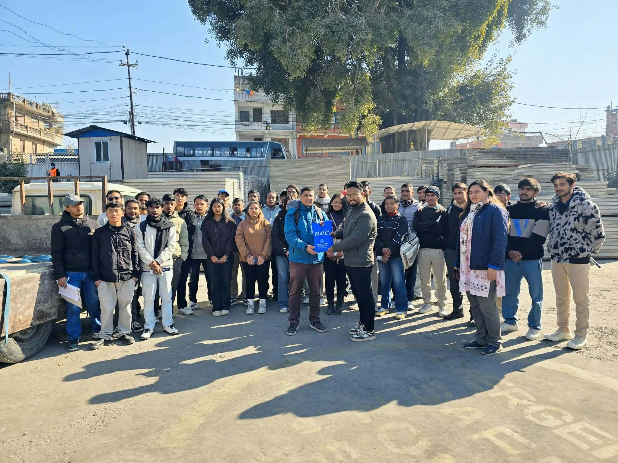 nec Civil Engineering Students Visit Nepal Eco Panel Factory Bhaktapur