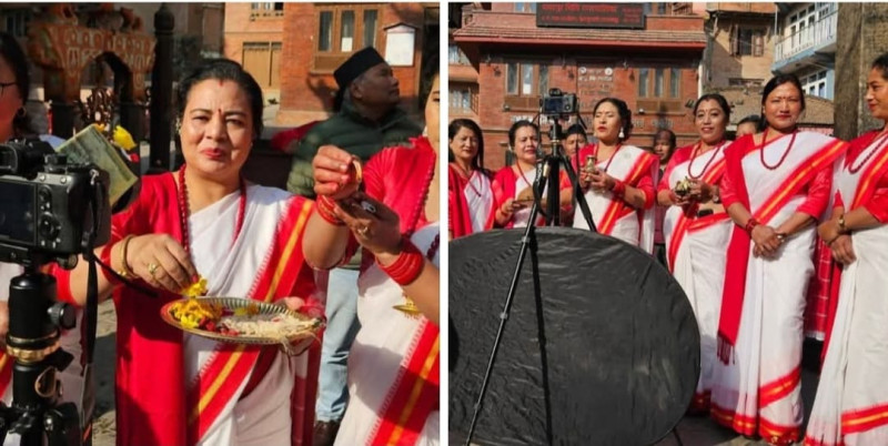  गायिका शुष्माकाे म्युजिक भिडियाे सरस्वती बन्दना सार्वजनिक