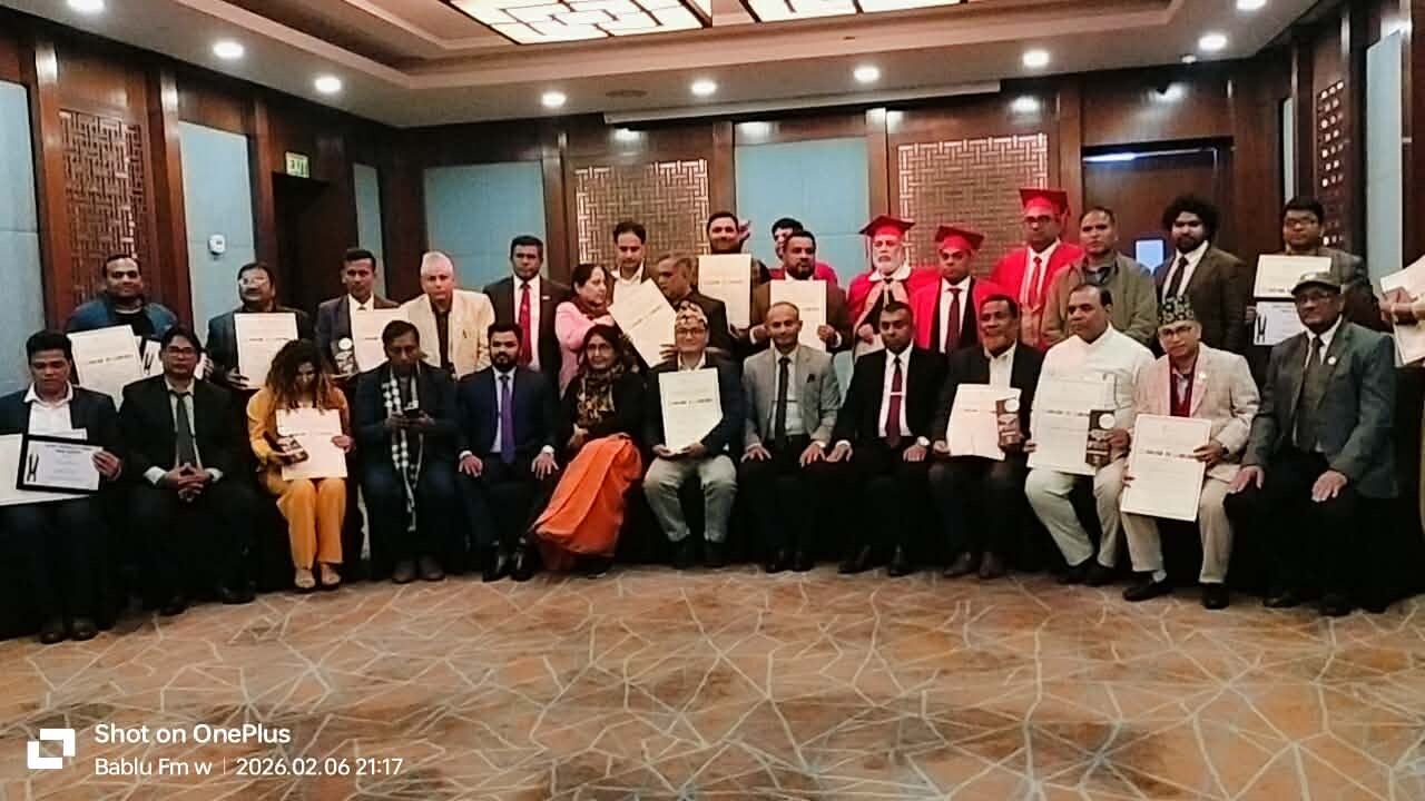 साउथ एशियन हिरो एवार्ड–२०२६ बाट दर्जनौ पत्रकार सम्मानित