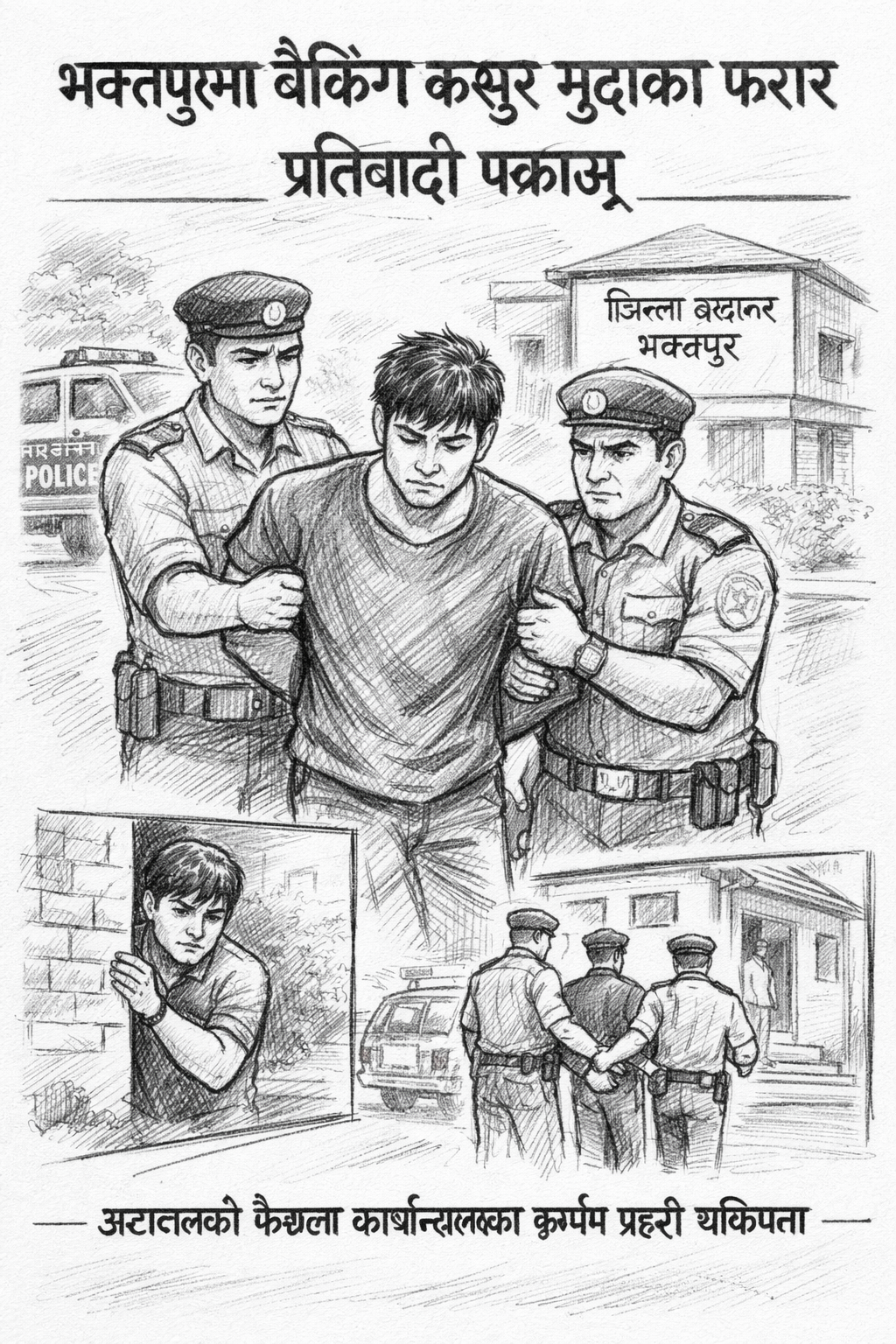 भक्तपुरमा बैंकिङ कसुर मुद्दाका फरार प्रतिवादी पक्राउ