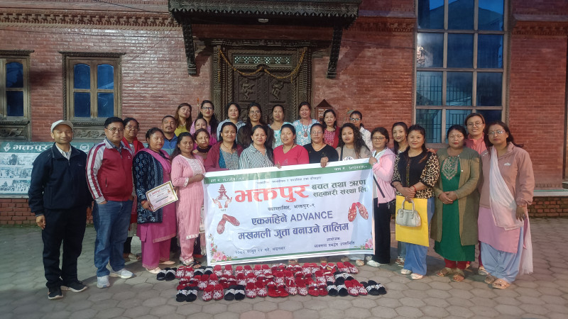 सकियो एकमहिने मखमली जुत्ता बनाउने तालिम