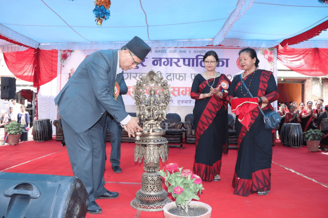 भक्तपुर नगरव्यापी दाफा प्रदर्शनीको भव्य रुपमा उद्घाटन