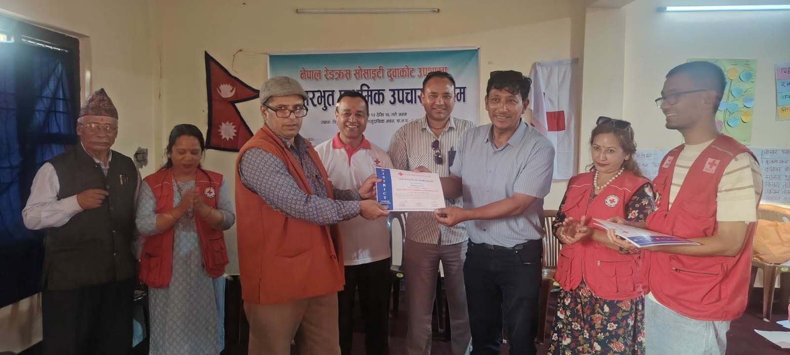 २३ हात बने जीवन बचाउने ढाल : दुवाकोटमा रेडक्रसको ४ दिने प्राथमिक उपचार तालिम सम्पन्न