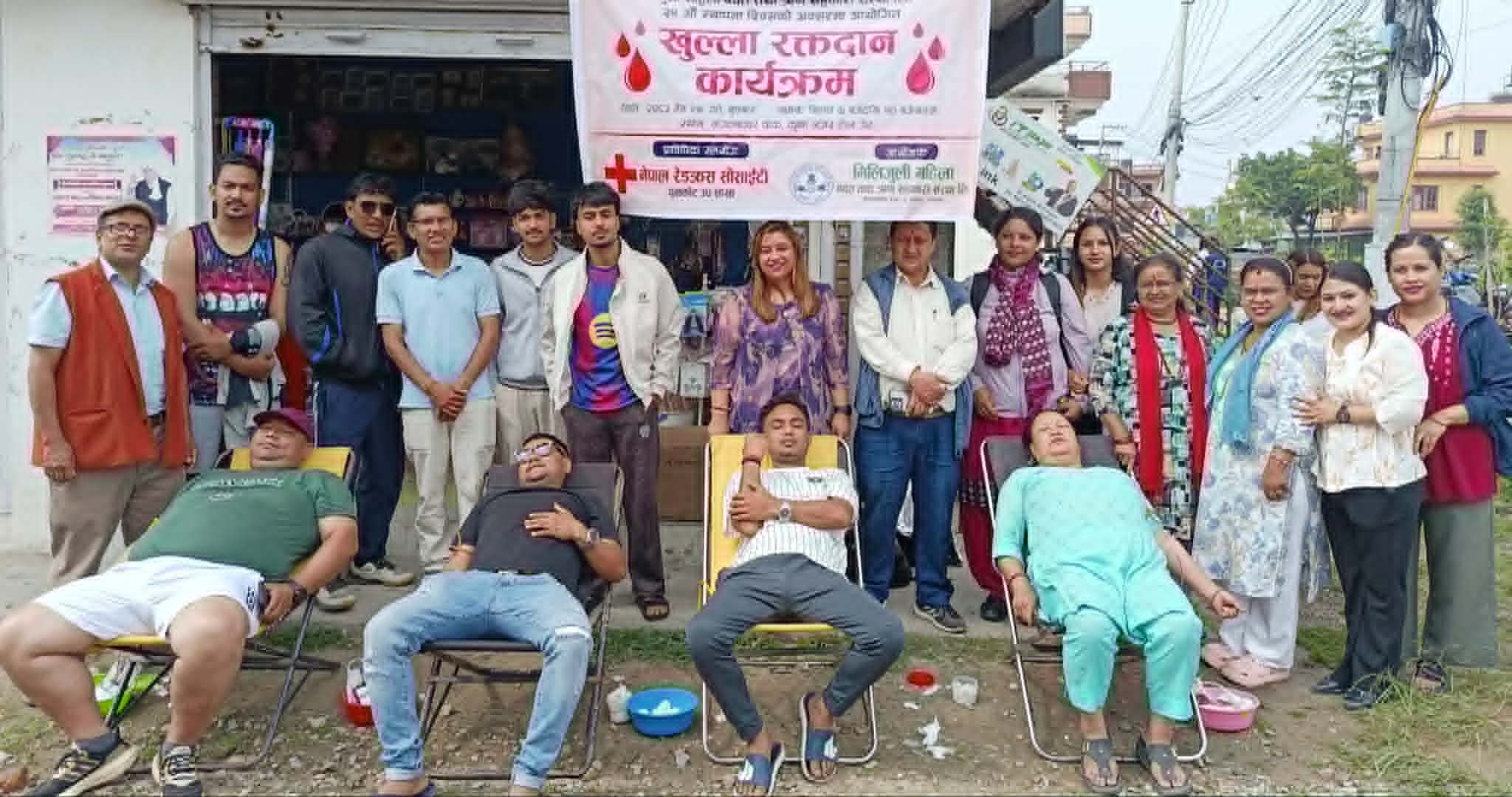 मिलीजुली महिला सहकारीको २४ औं वार्षिकोत्सवमा ३६ जनाबाट रक्तदान-मानवीय सेवाको अनुकरणीय नजिर