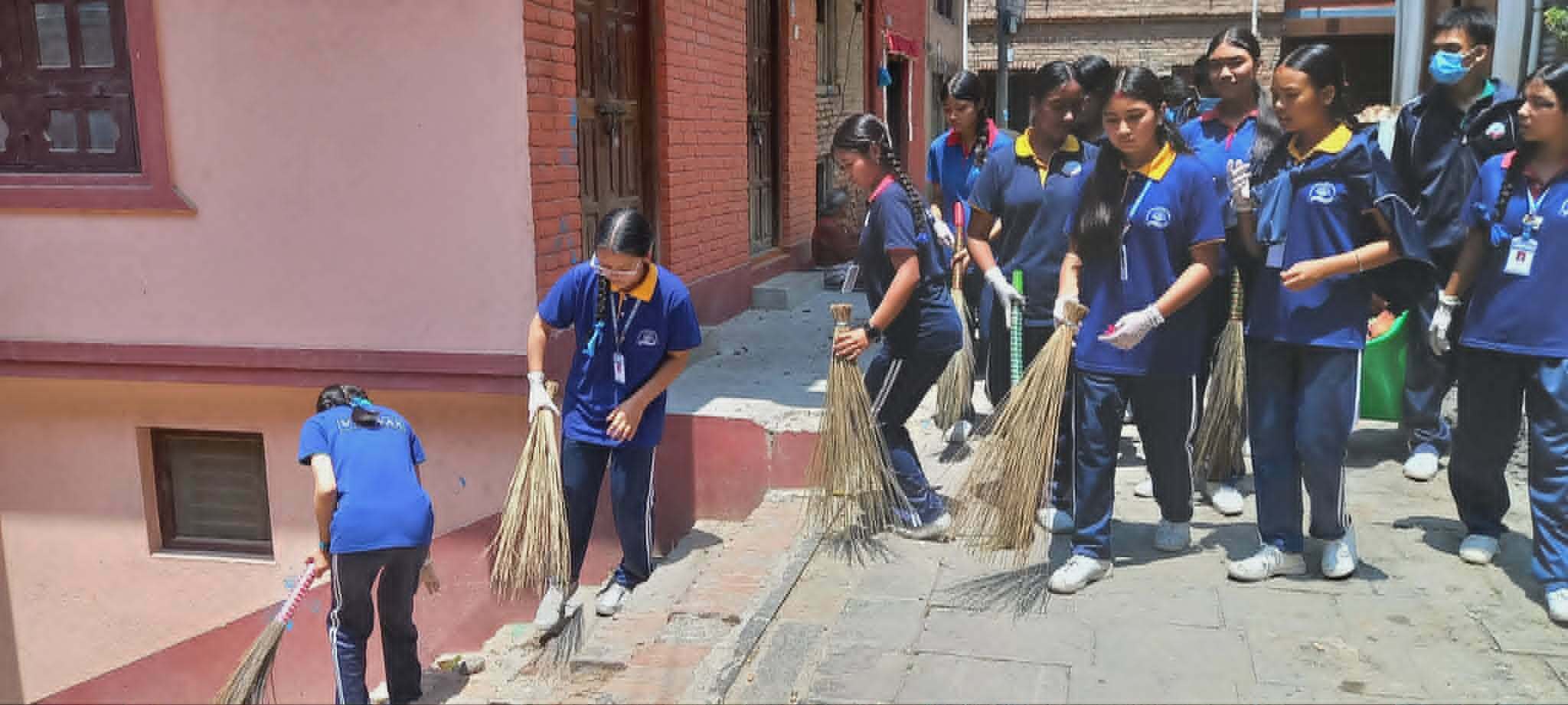 विनायकका विद्यार्थीद्वारा सम्पदा पदयात्रा तथा सरसफाई