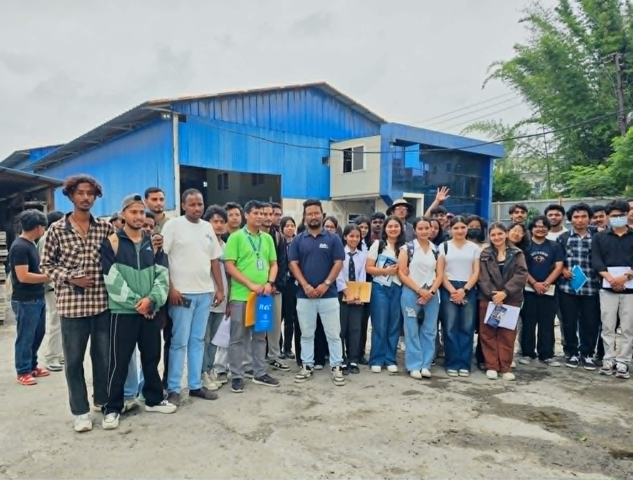 NEC Student visited ISO certified Nepal Eco Panel factory