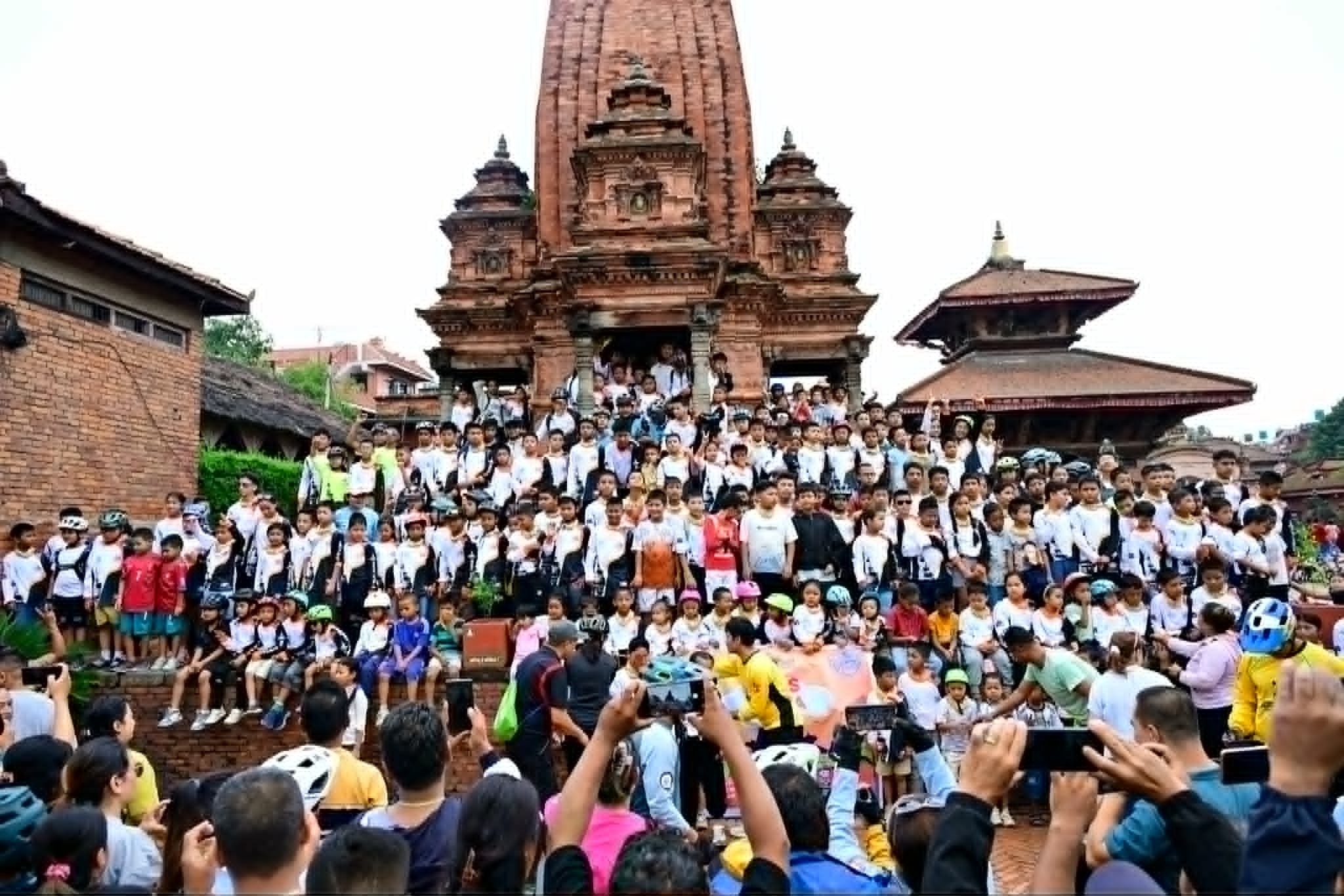 Around 500 Young Cyclists Participate in Kids' Kora 2026 in Bhaktapur