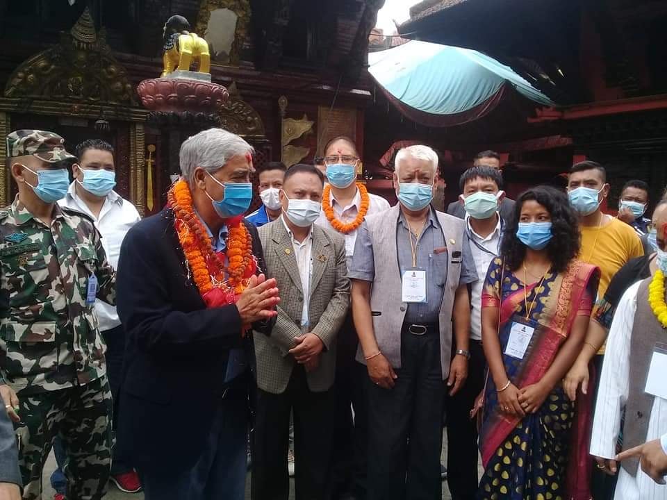 प्रधानमन्त्री देउवाद्धारा कुम्भेश्वर (सर्वेश्वर) मन्दिरको उद्घाटन 