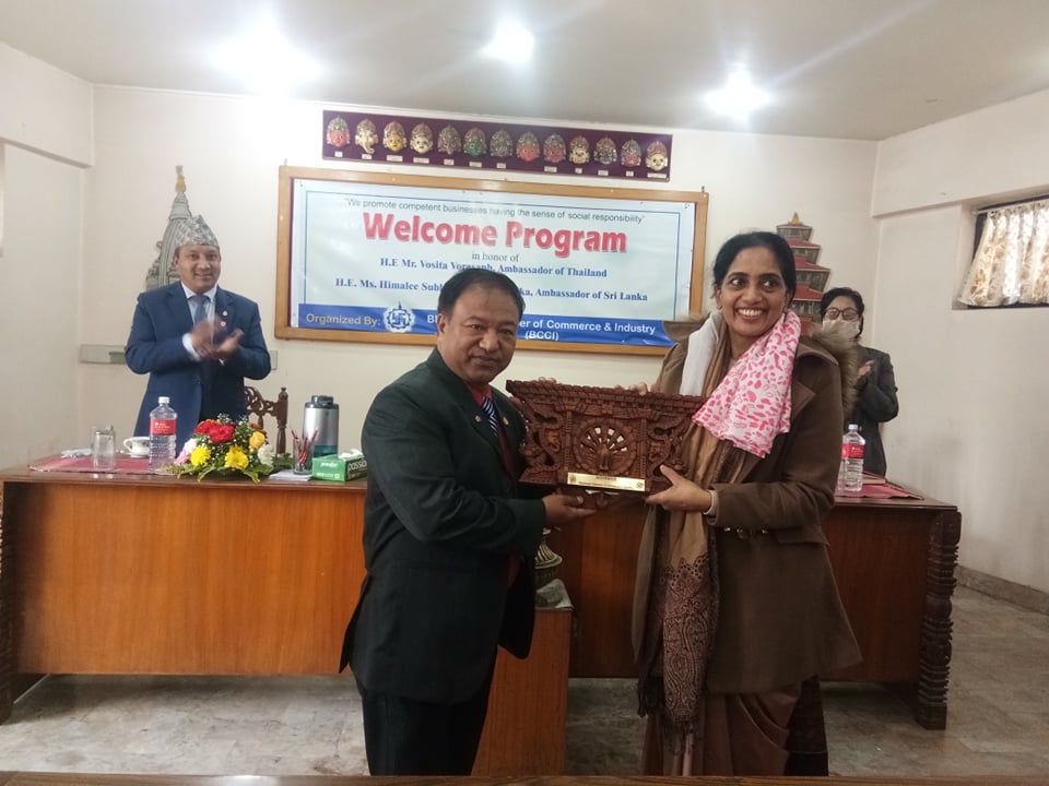 भक्तपुर उद्योग वाणिज्य संघमा दुई देशका राजदूतहरुलाई स्वागत