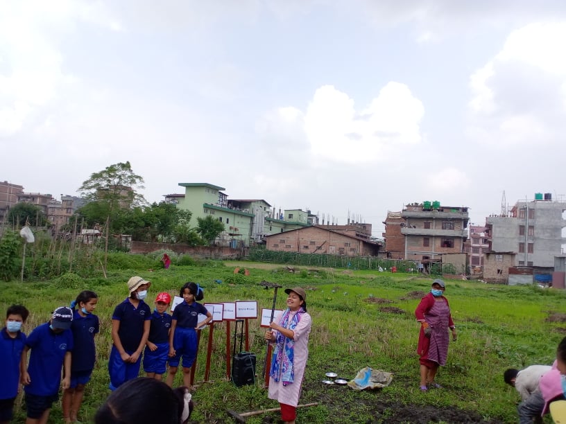 एभरेष्ट स्कुलका विद्यार्थीले राखे धान रोपाइका लागि बीउ