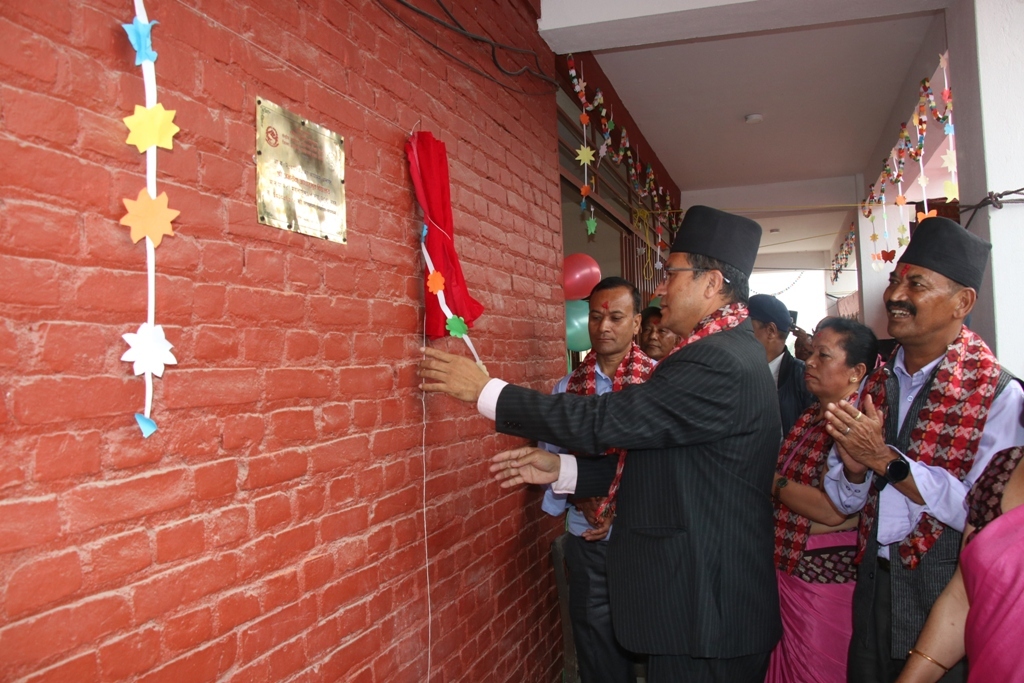 भनपा ४ स्थित श्री जनसेवा माध्यमिक विद्यालयको नवनिर्मित भवन उद्घाटन