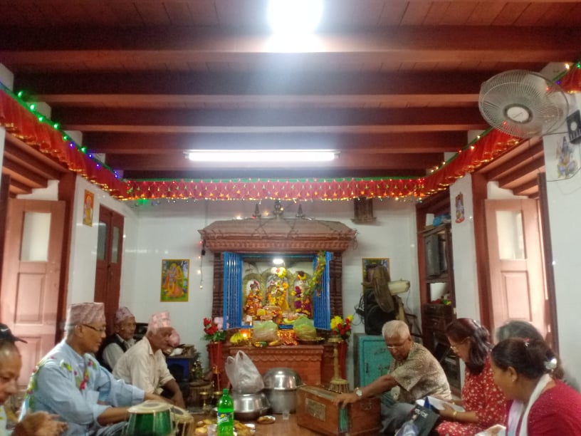 भक्तपुरको नासमनामा गरियो हरिशयनी एकादशीको अवसरमा भजन कीर्तन