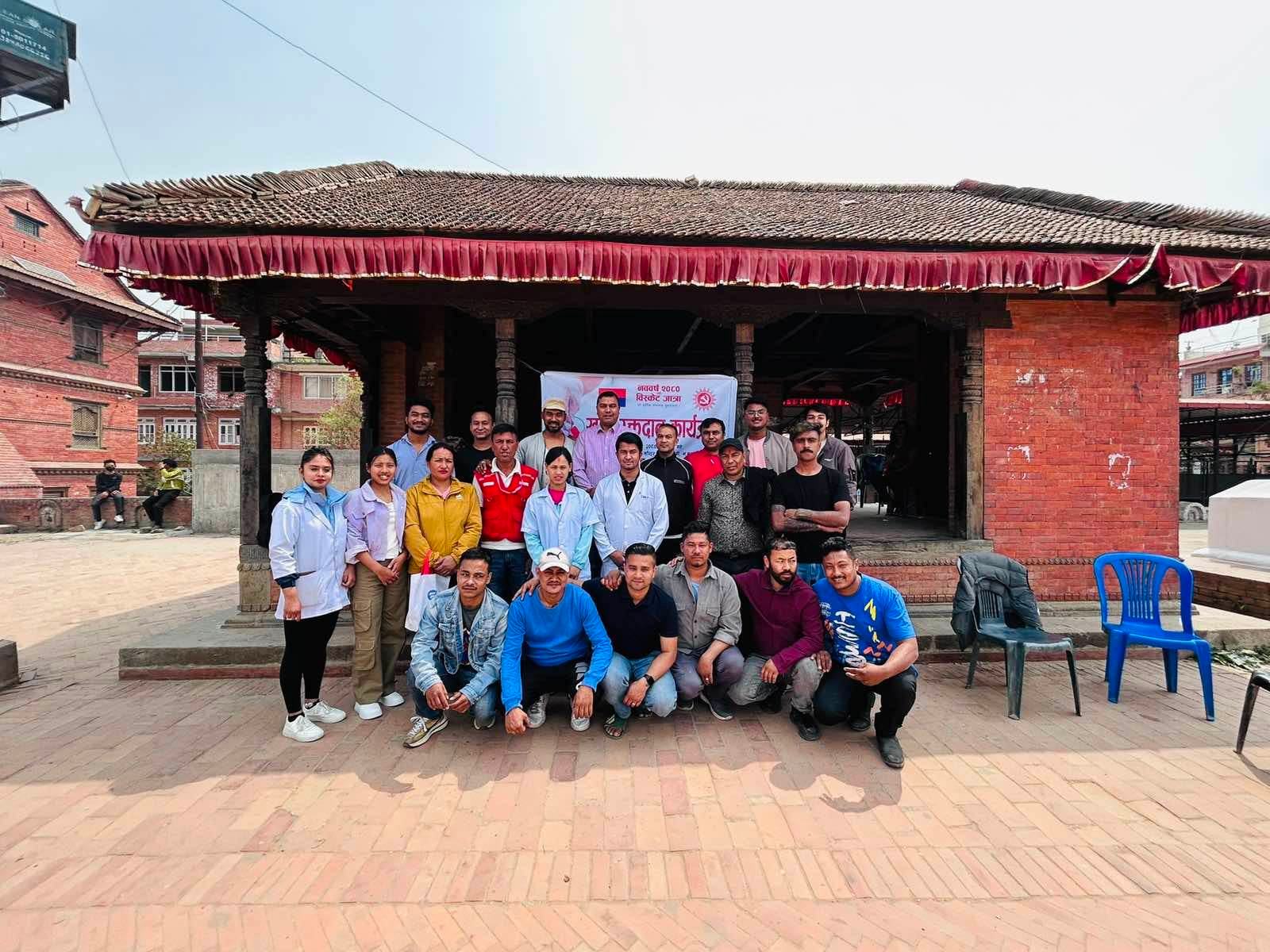 युवाले गरे विस्का जात्राको अवसरमा कमलपोखरीमा रक्तदान