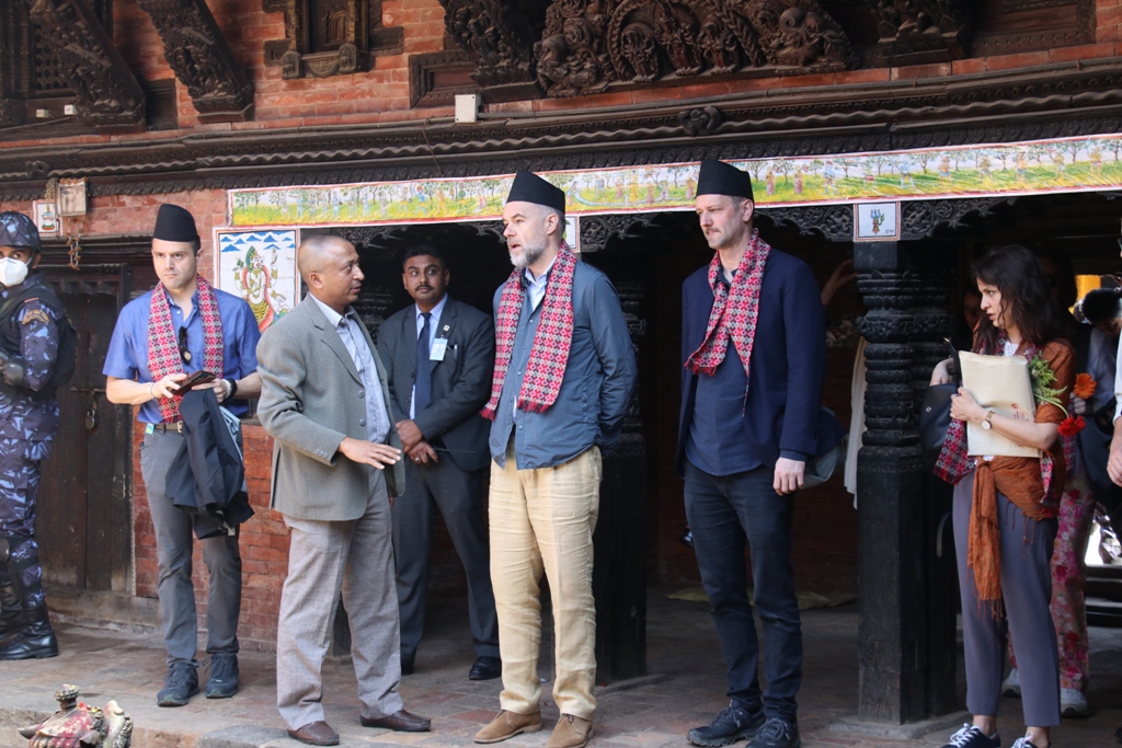 लक्जमवर्गका मन्त्री फ्रान्ज फायट भक्तपुर भ्रमणमा
