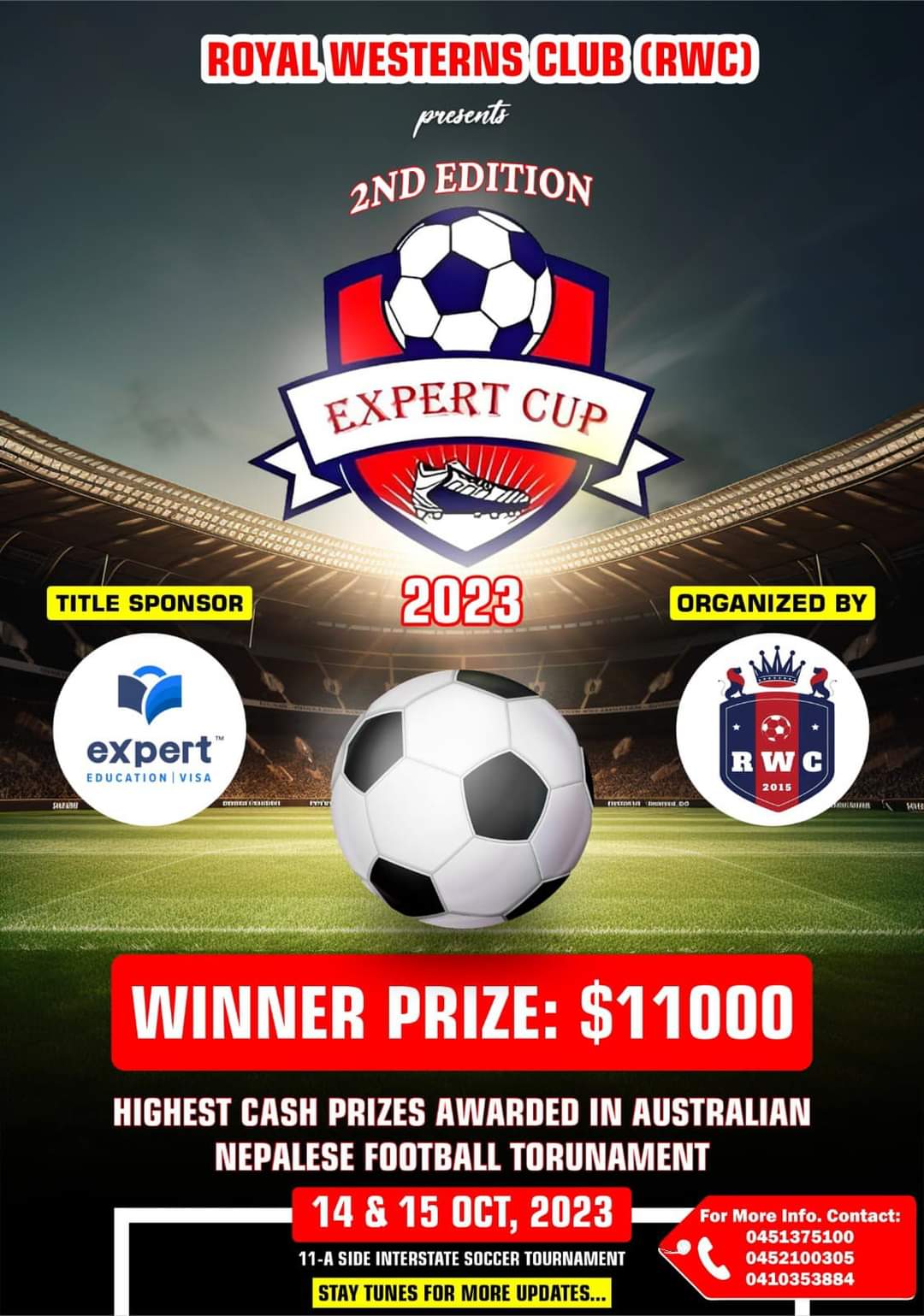 मेलवर्नमा दोस्रो एक्सपर्ट कप फुटबल आयोजना हुने 