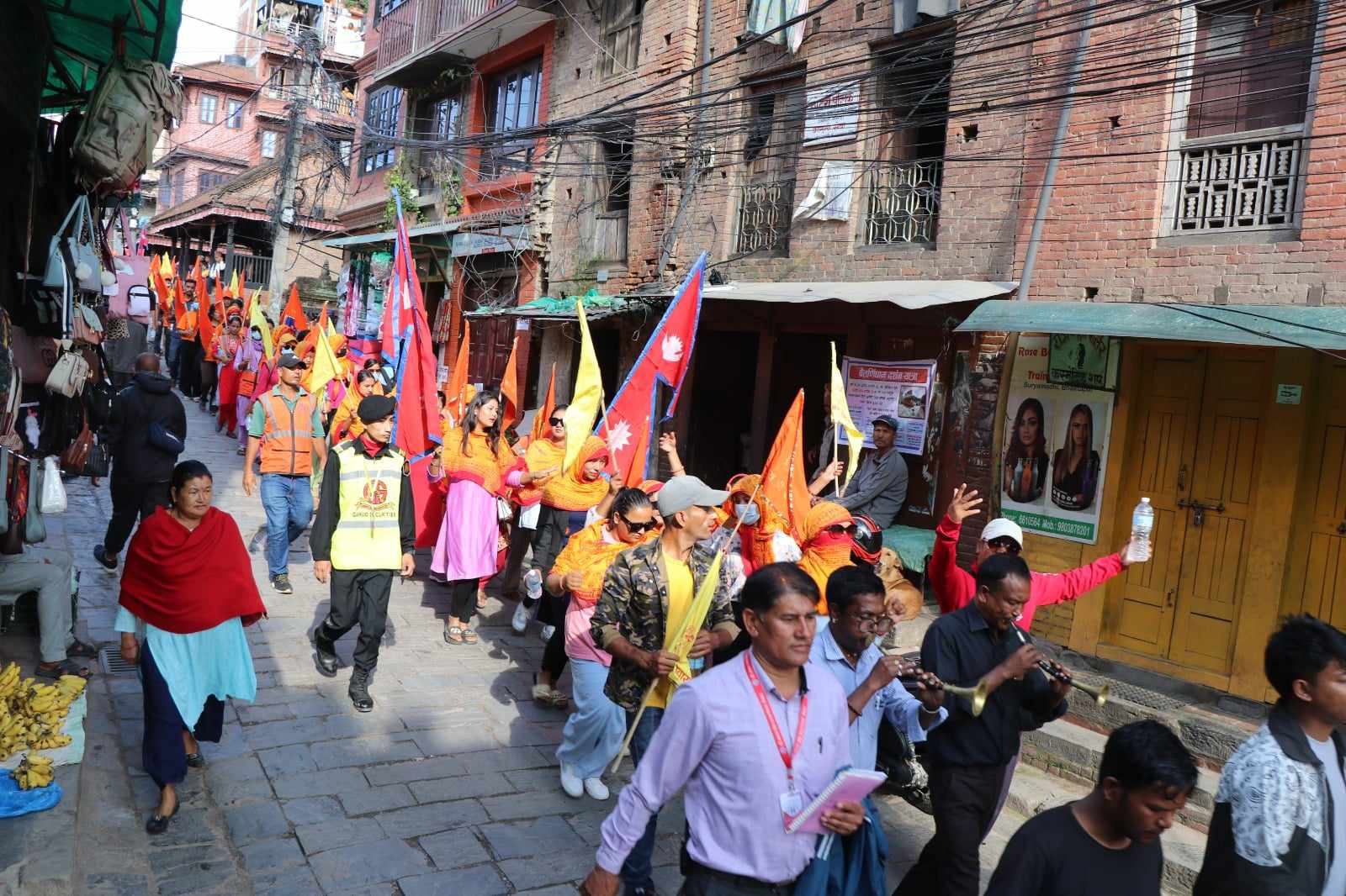 भक्तपुरमा भएको शान्ति पदयात्राको फोटो फिचर