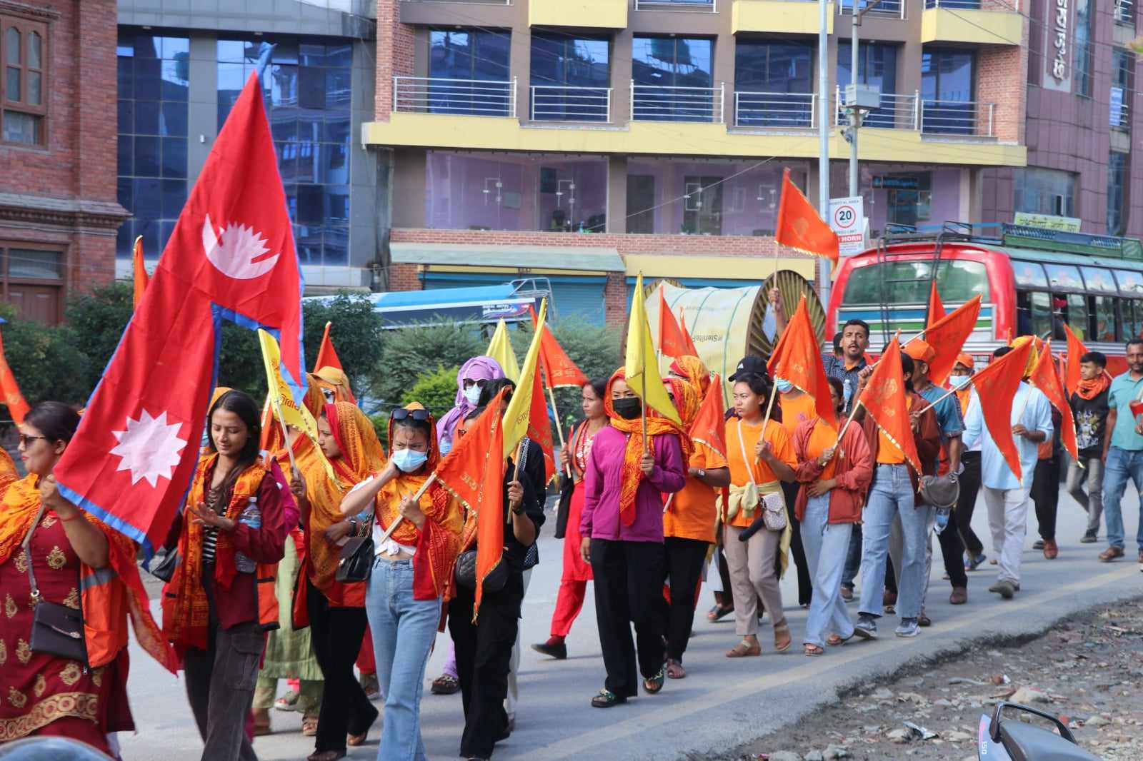 भक्तपुरमा भएको शान्ति पदयात्राको फोटो फिचर