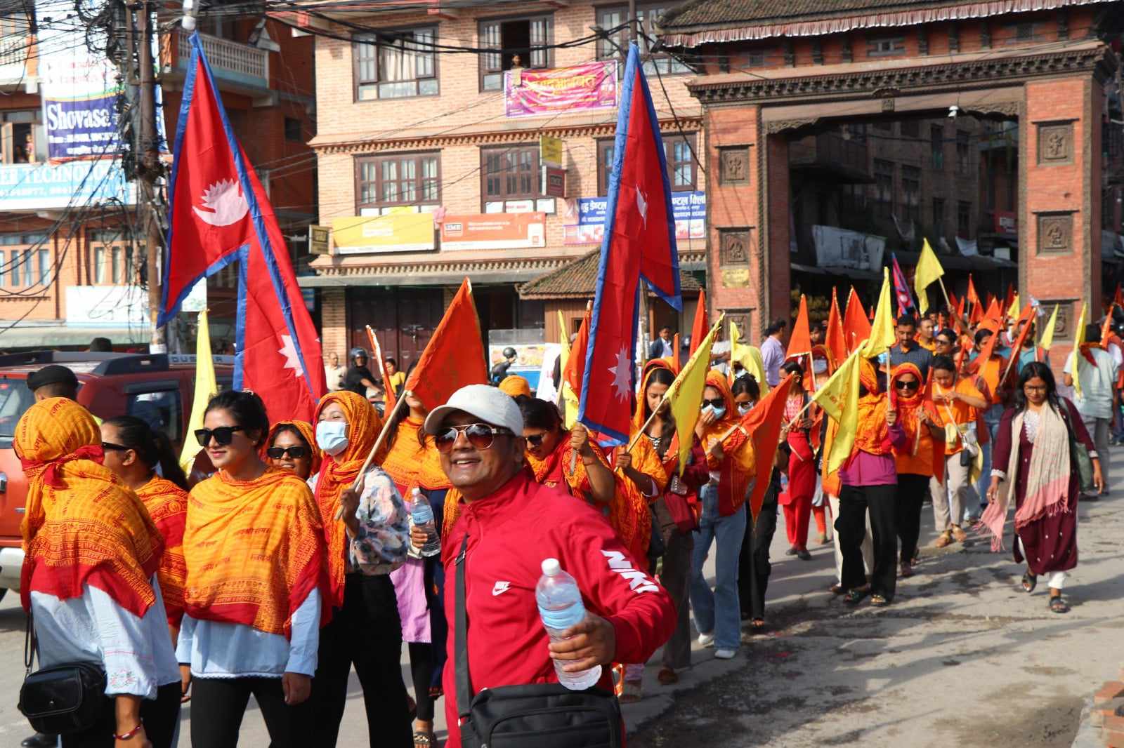 भक्तपुरमा भएको शान्ति पदयात्राको फोटो फिचर