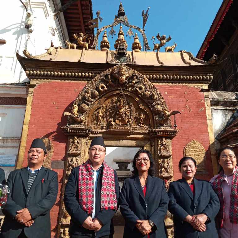चीनको चिङ्काङ्शान नगरपालिकाका उपप्रमुख वाङ ह्वामिङ भक्तपुरमा