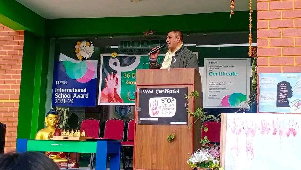 मोडर्न स्कुलकलेजमा लैंगिक हिंसा विरूद्दको अभियान