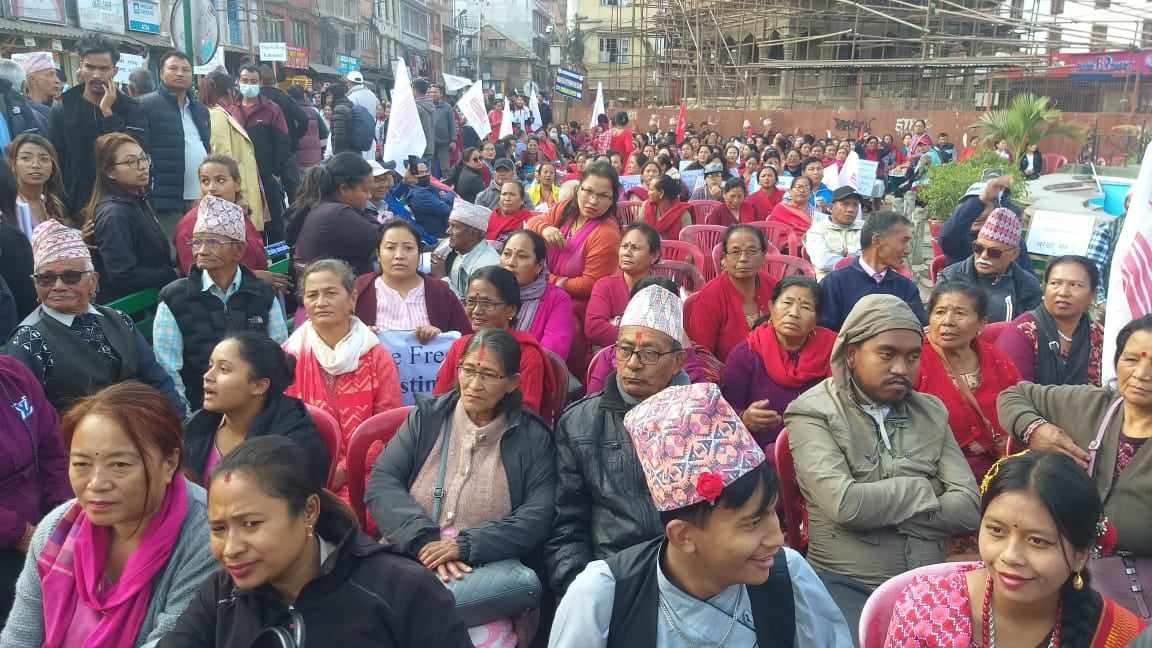 नेमकिपाका महिलाहरुले गरे ललितपुरमा जुलुश र सभा (तस्वीरहरुसहितं)