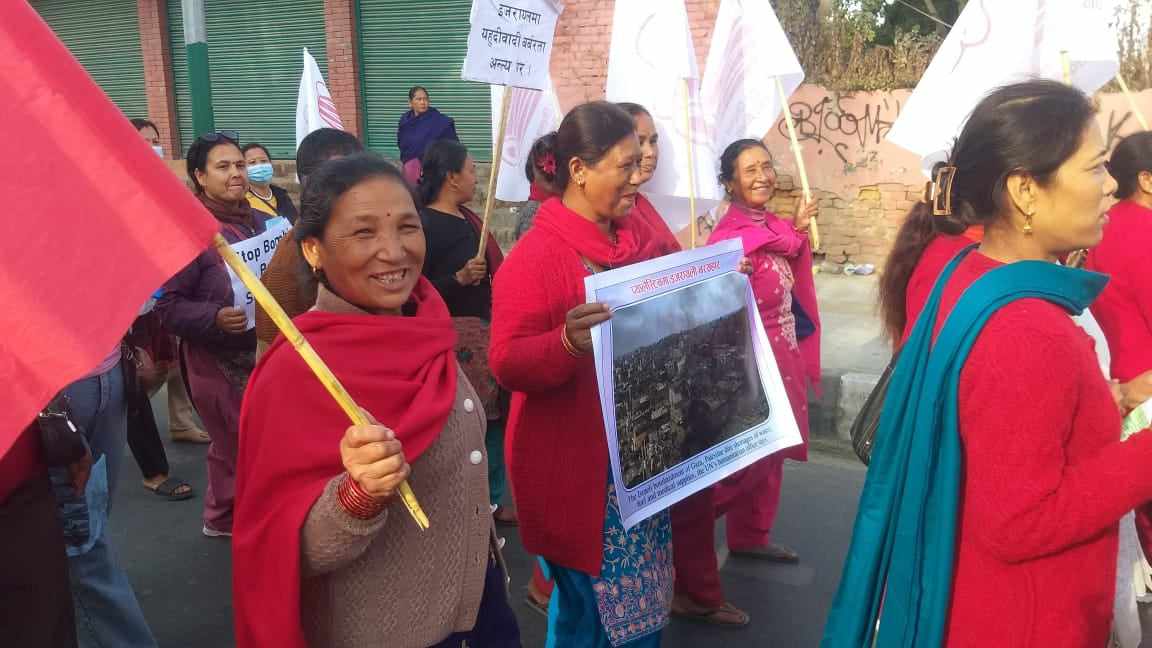 नेमकिपाका महिलाहरुले गरे ललितपुरमा जुलुश र सभा (तस्वीरहरुसहितं)