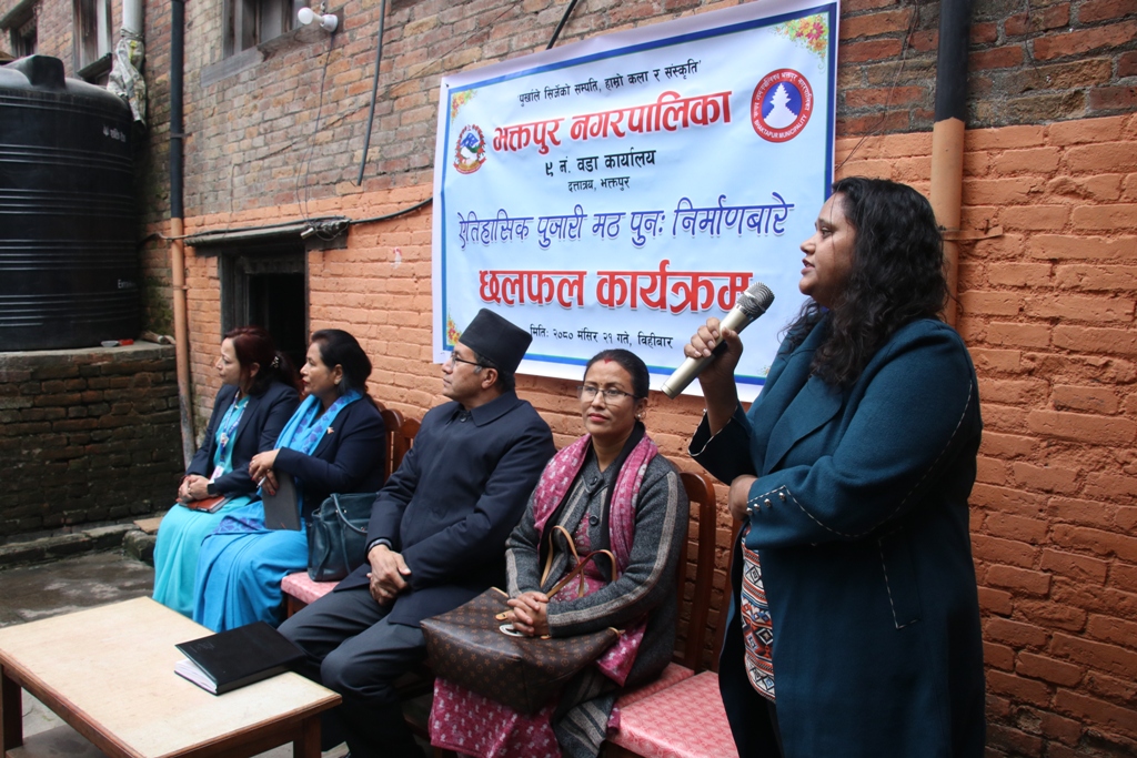 पुजारी मठ पुनःनिर्माण कार्यमा जनताको अपनत्व हुनुपर्ने