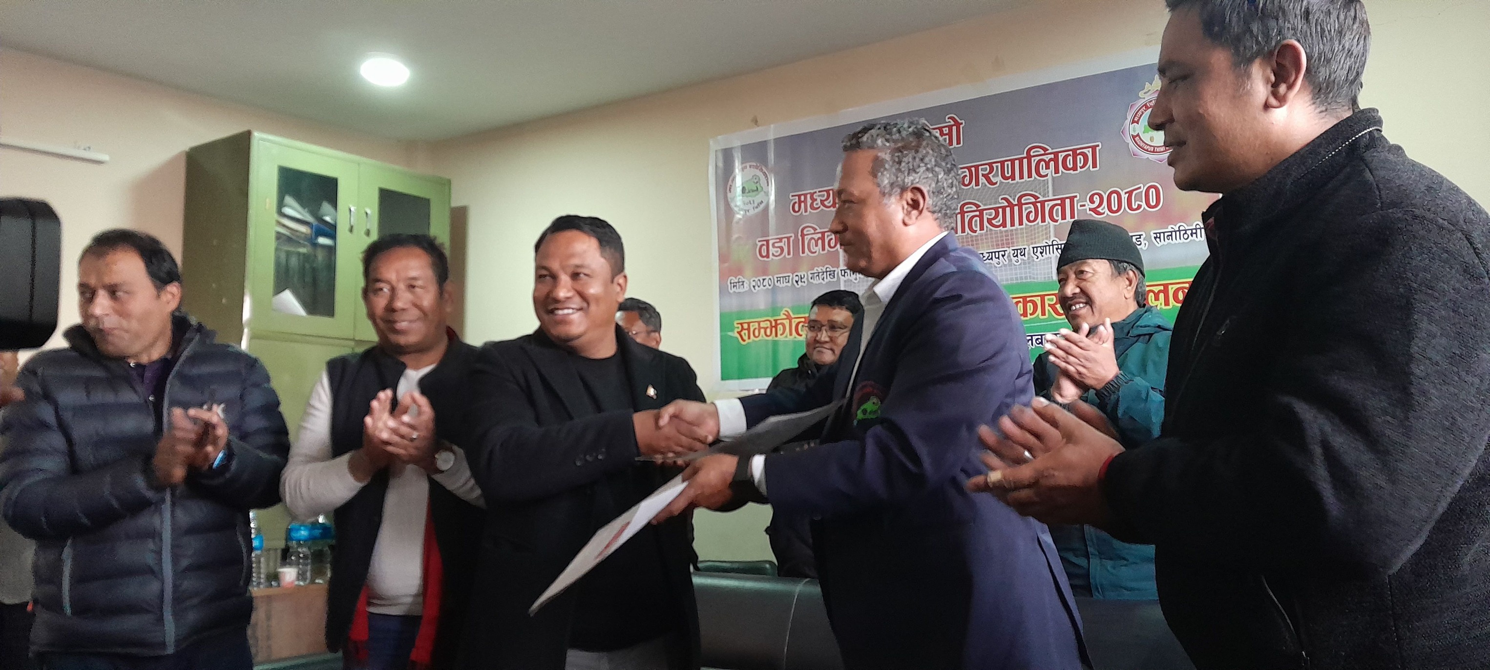 मध्यपुर थिमि नगरपालिका वडा लिग फुटवल हुने ः यसको लागि भयो सम्झौता 