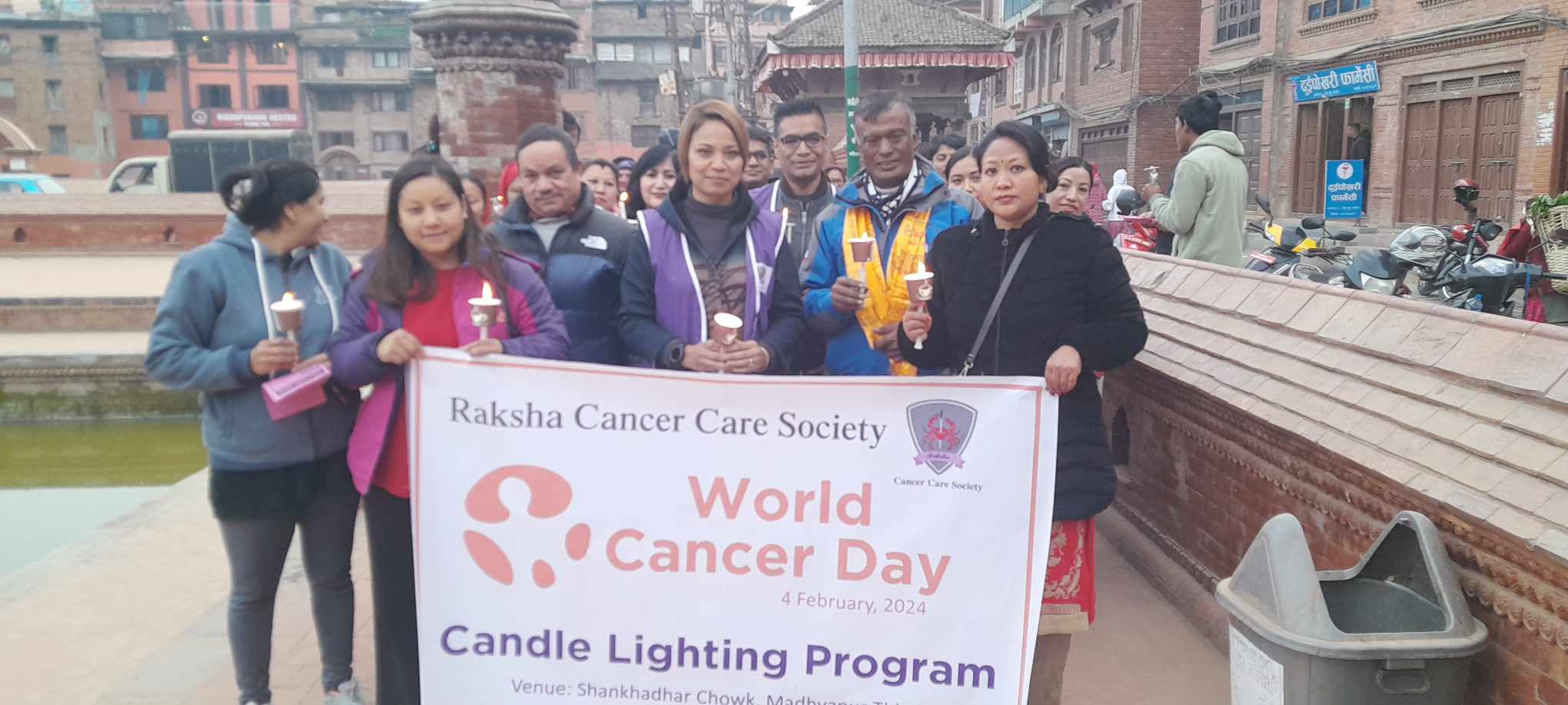 थिमिमा क्यान्सर राेग सम्बन्धि जनचेतनामूलक मैनवत्ती रयाली