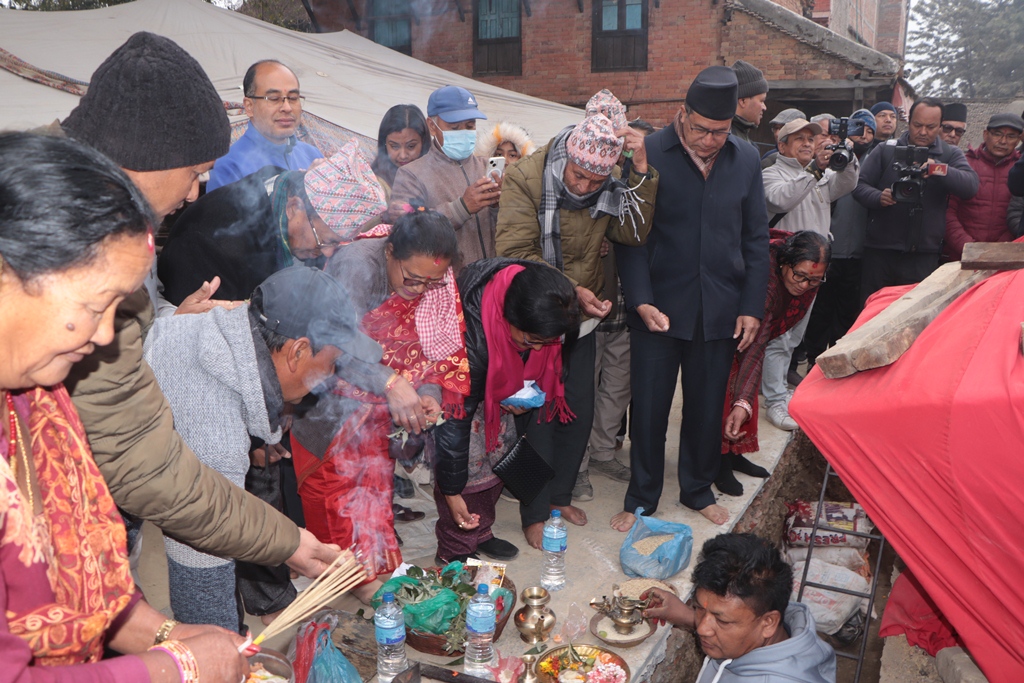 कुथुसुब्या दुगुद्यो मन्दिर पुनःनिर्माण शिलान्यास ः रु ४१ लाख बढी आर्थिक सहयोग प्राप्त