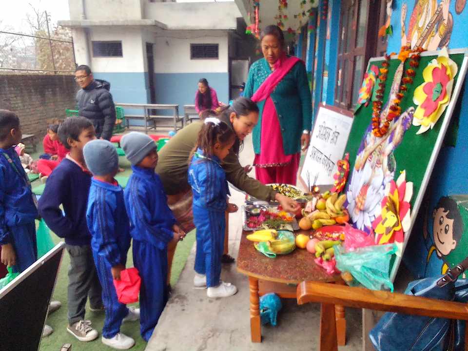 Alphabet  started in Bhim Adarsha with free dress