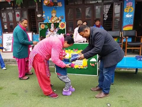 Alphabet  started in Bhim Adarsha with free dress