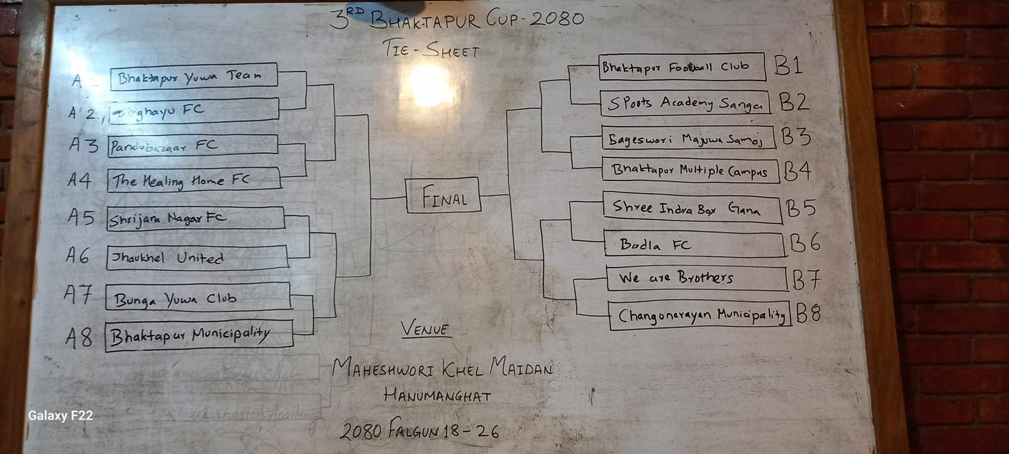 भक्तपुर कप फुटवलको टाइसिट सार्वजनिक ः उदघाटन खेलमा आयोजक भिड्ने  