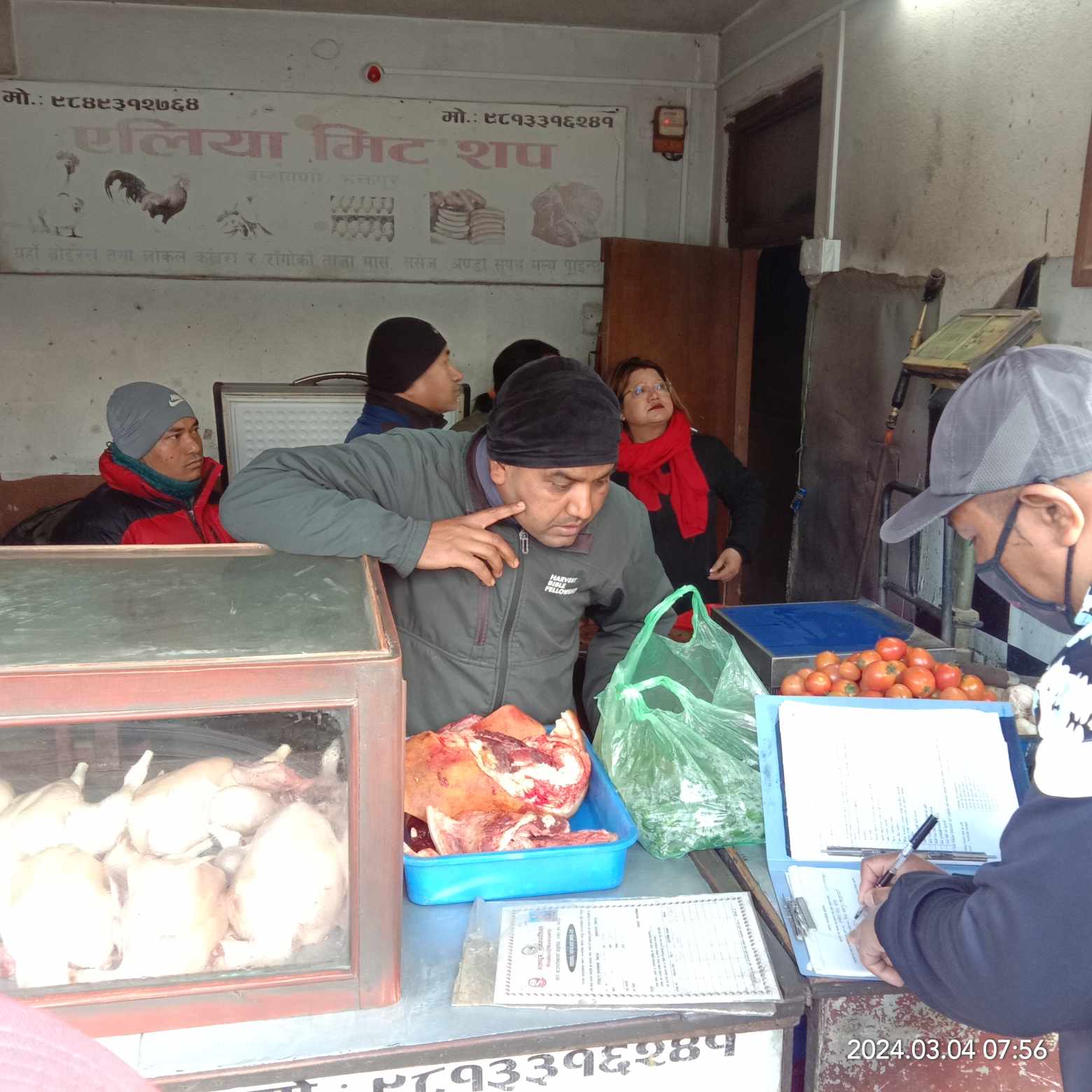 व्यासी, देइगना र लिवालीका मासु पसल अनुगमन