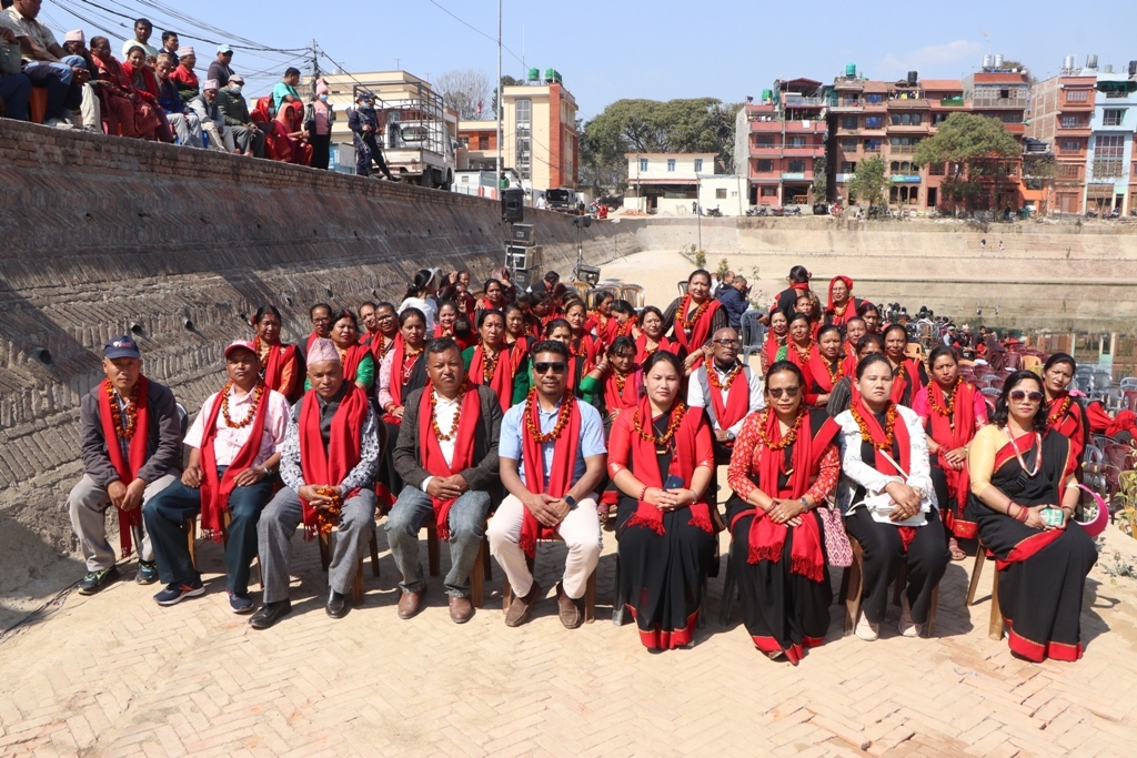 बिजुक्छेँद्धारा भक्तपुरको ऐतिहासिक भाजु पुखू उद्घाटन