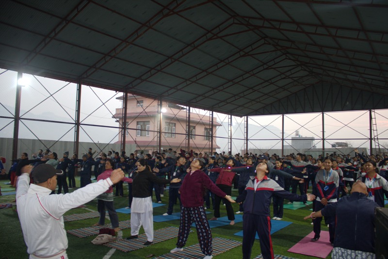 विद्यार्थीका लागि योग शिविर सञ्चालन