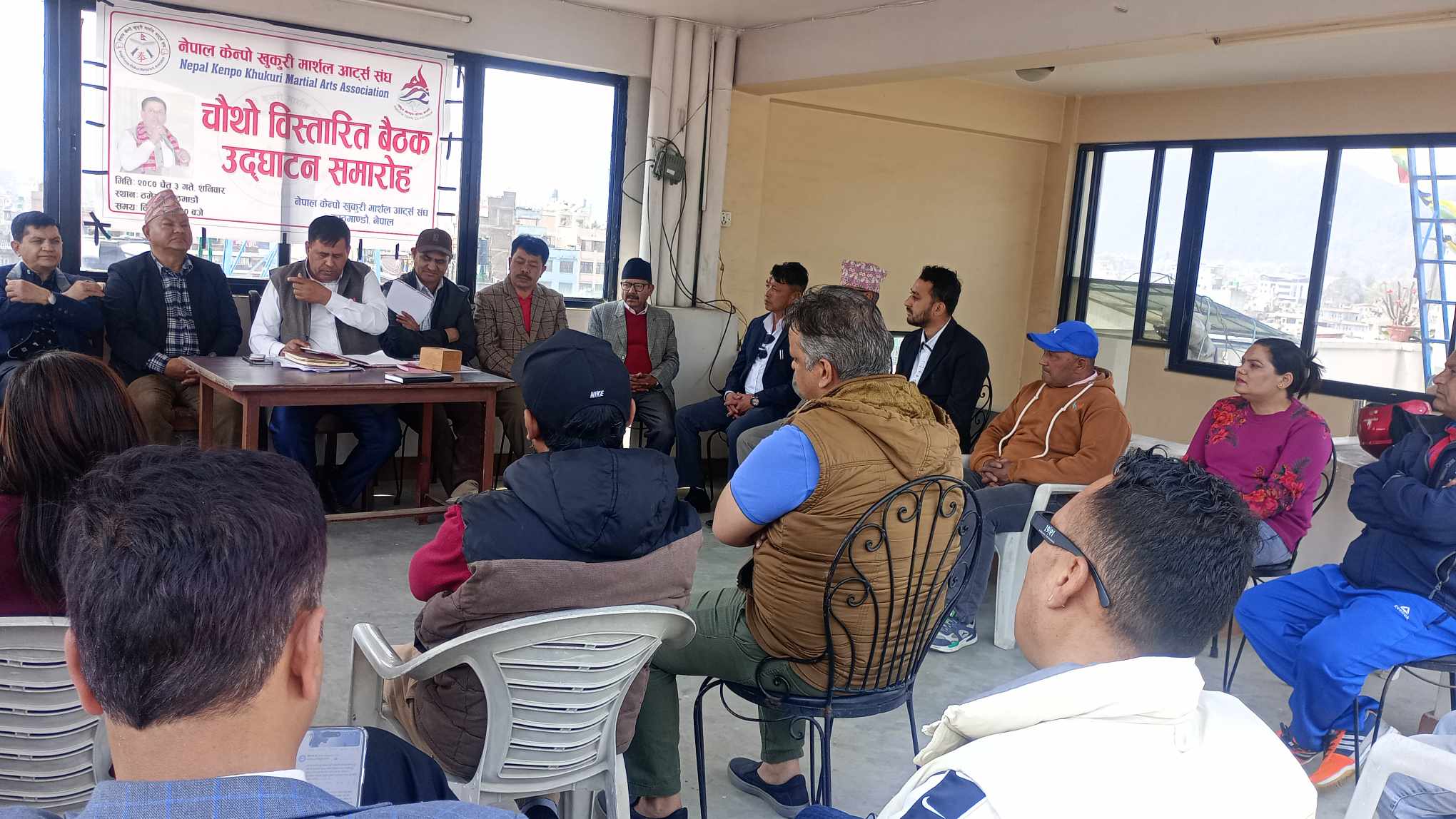 नेपाल केन्पो खुकुरी मार्शल आर्ट्स संघको वैठक तस्वीरमा 