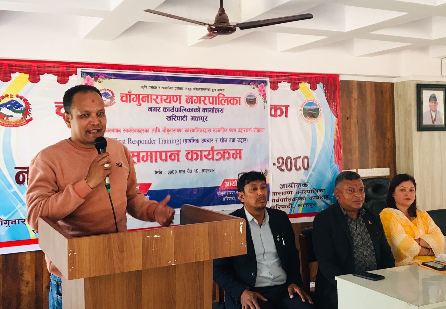 सकियो विपद् व्यवस्थापन स्वयंसेवकलाई सञ्चालित प्रथम उद्धारकर्ता प्रशिक्षण