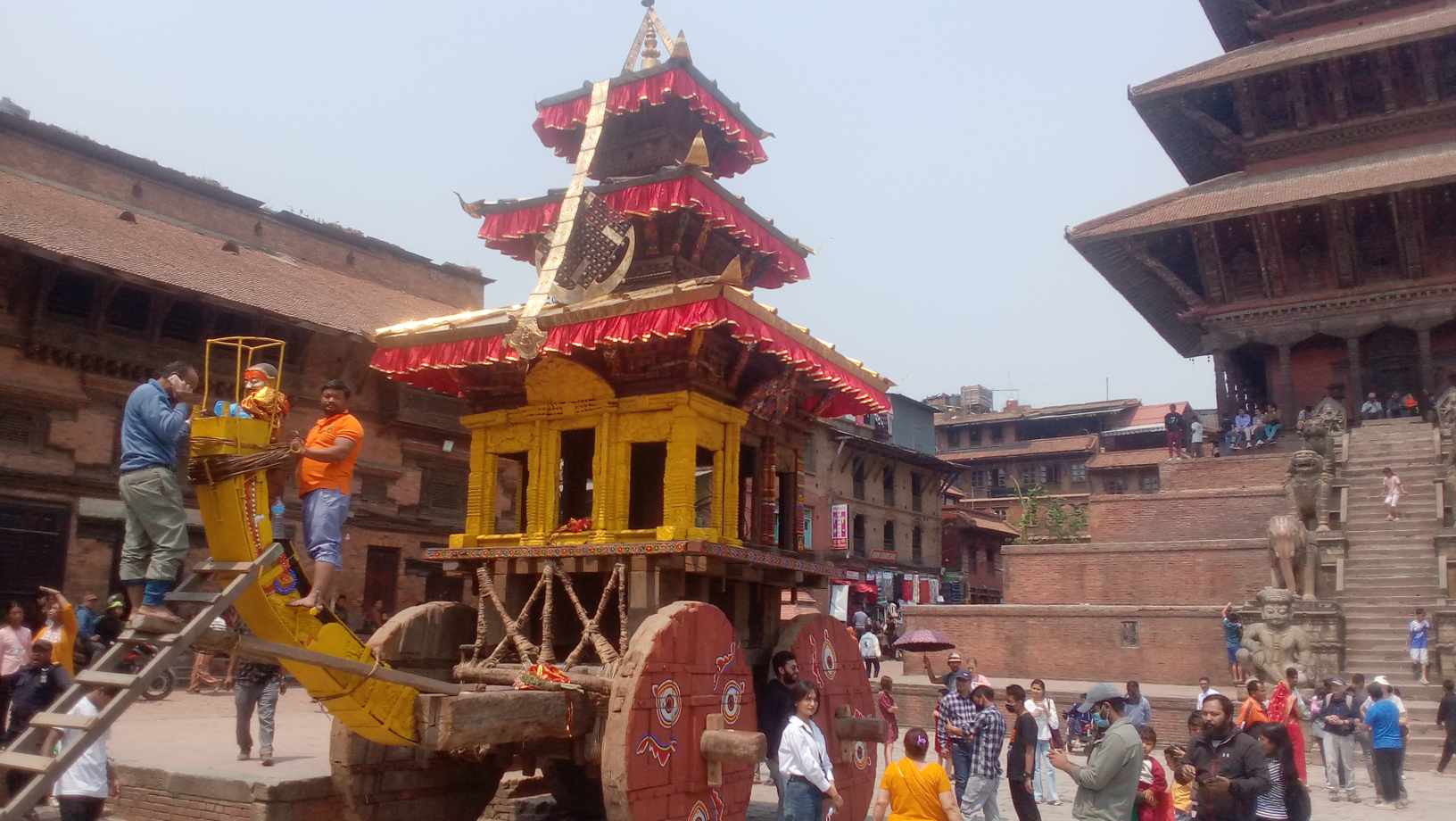 तस्वीरमा हेर्नुहोस् विस्का जात्राको अन्तिम तयारी 