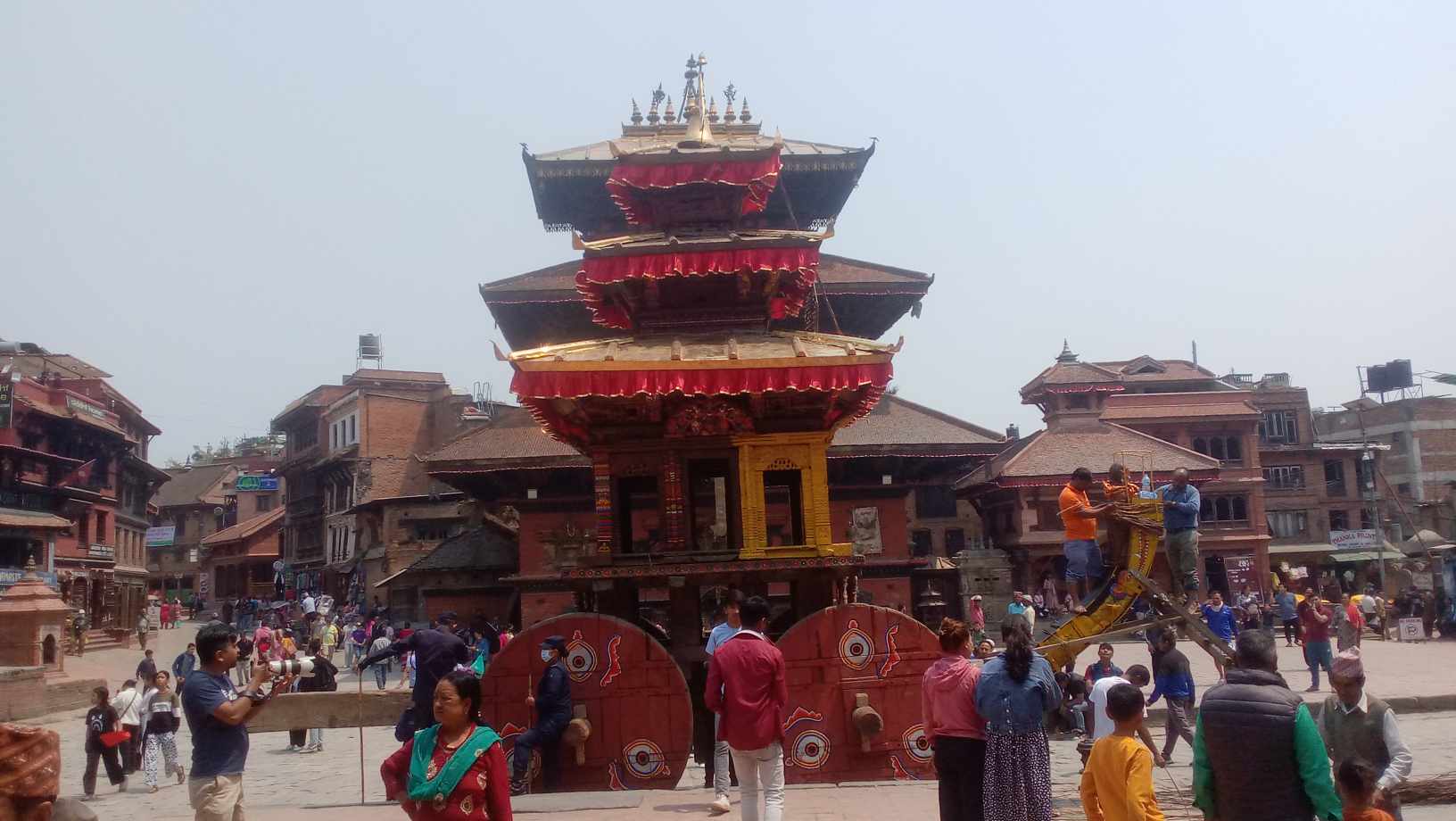 तस्वीरमा हेर्नुहोस् विस्का जात्राको अन्तिम तयारी 