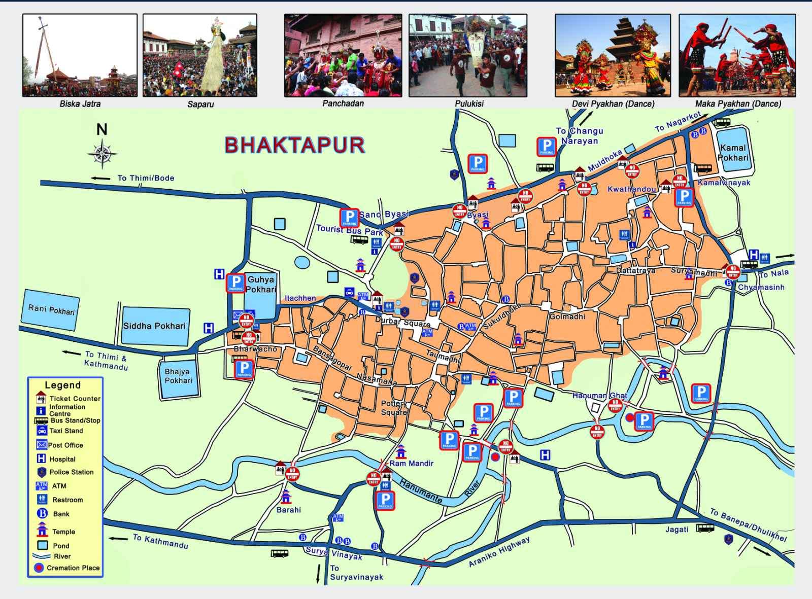 भक्तपुरको विस्का जात्रा हेर्न आउँंदै हो ? यता छन् पार्किङ